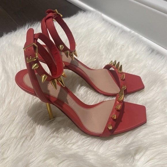 Alexander McQueen Punk stud Leather ankle strap sandals size 36.5EU - Picture 9 of 12